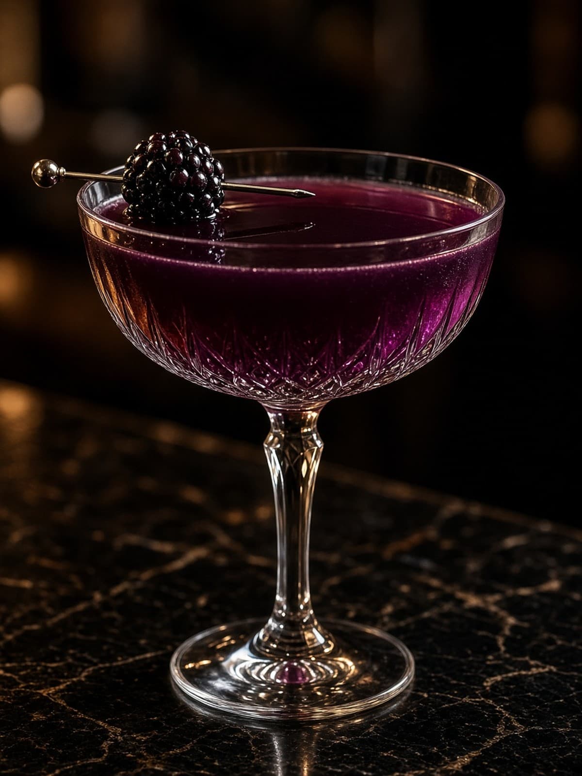 Arnaud Martini cocktail in coupe with herb sprig