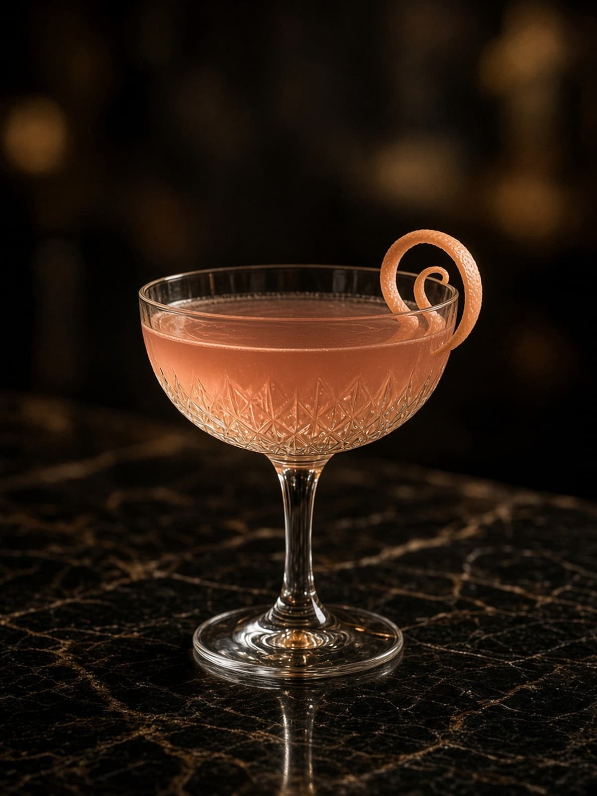 Brown Derby cocktail in coupe with grapefruit slice