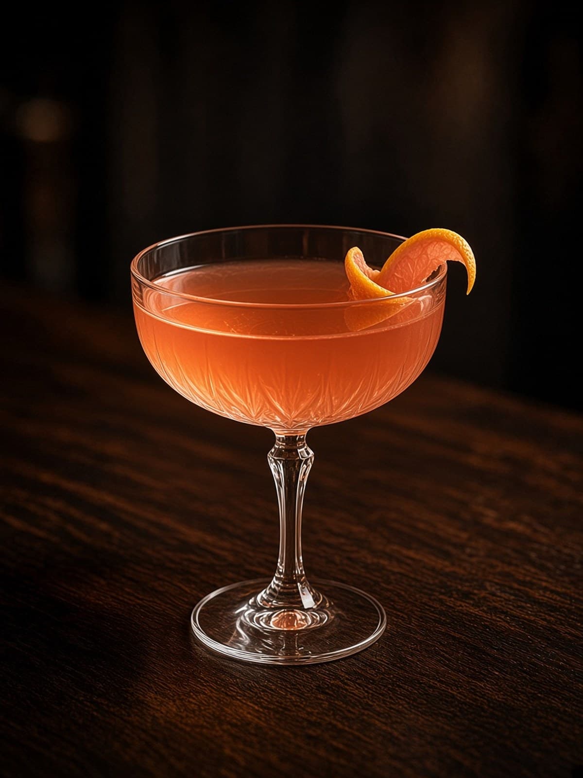 Division Bell cocktail in coupe with lime wheel