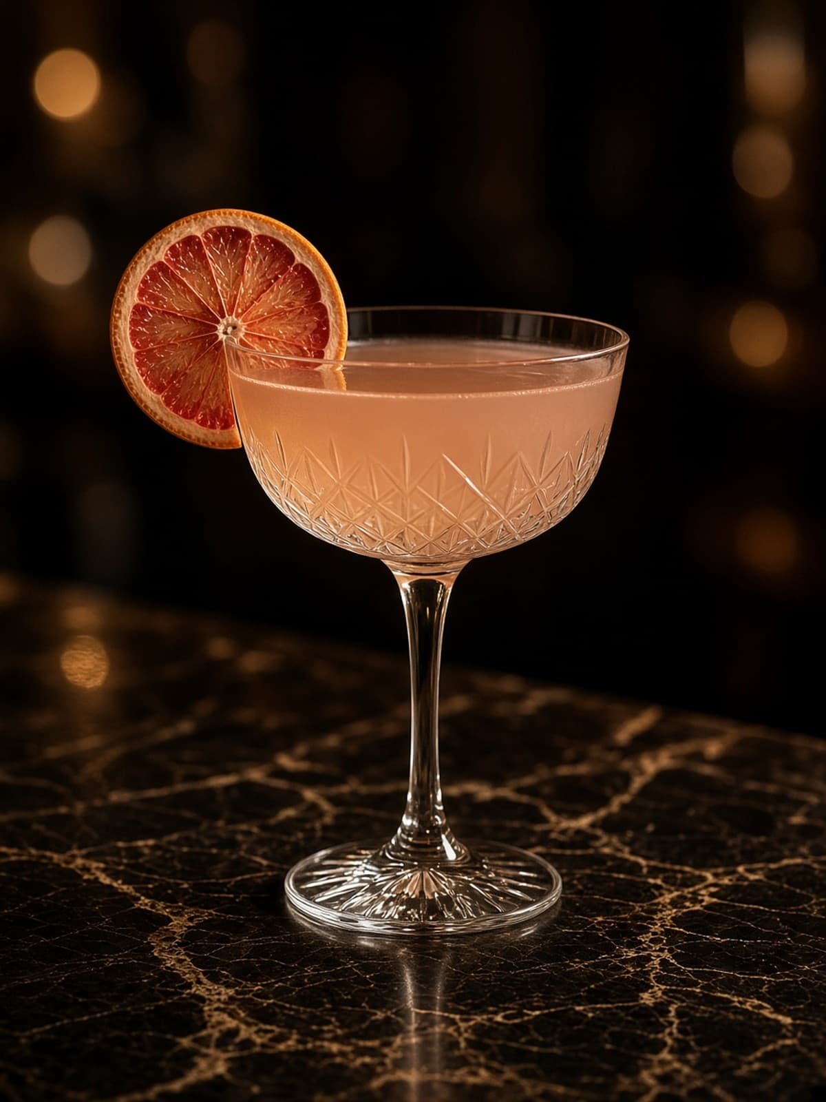 Hemingway Daiquiri cocktail in coupe with lime wheel